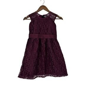 ATUN girls Holiday Party Dress Size 7-8 Purple Religious Wedding Lace